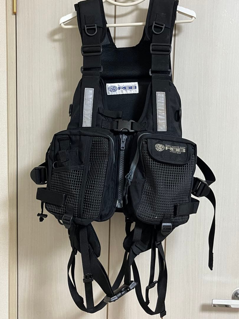 けい RBB リバレイ フィッシング ライフジャケット ブラック