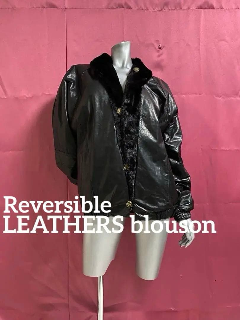 Reversible LEATHERS blouson◆リバーシブルブルゾン