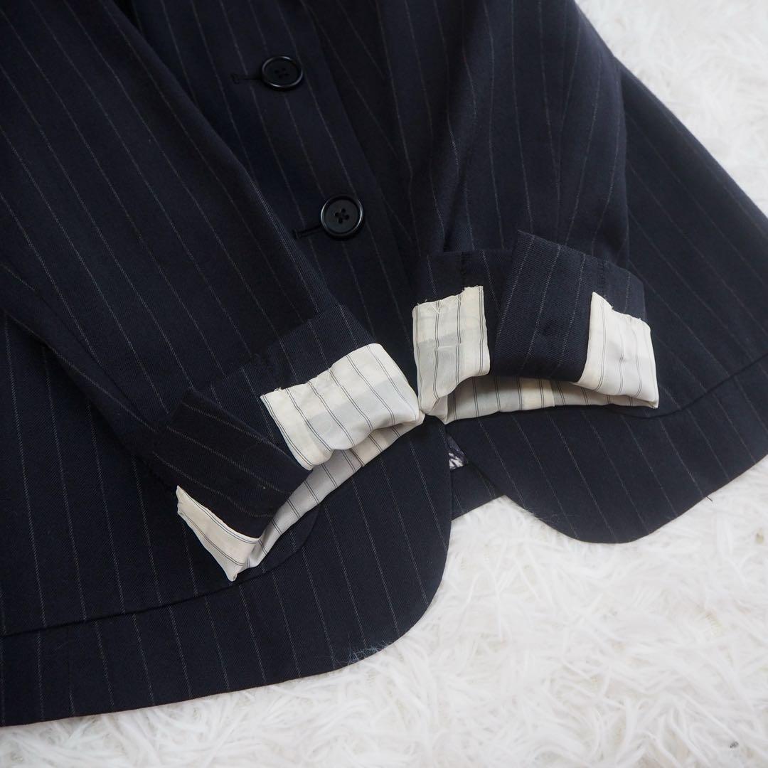 美品 ポールスミス パンツスーツセットアップ 上下 派手裏地 花柄 ストライプ