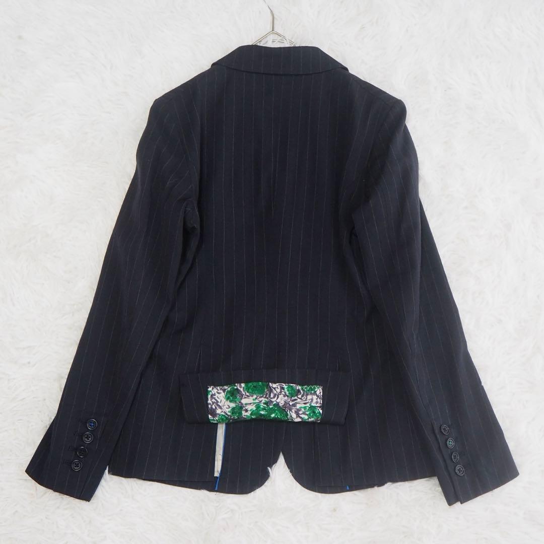 美品 ポールスミス パンツスーツセットアップ 上下 派手裏地 花柄 ストライプ