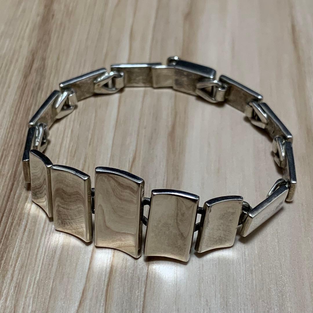 美品 ヴィンテージ メキシカンジュエリー パネルチェーンブレスレット TAXCO