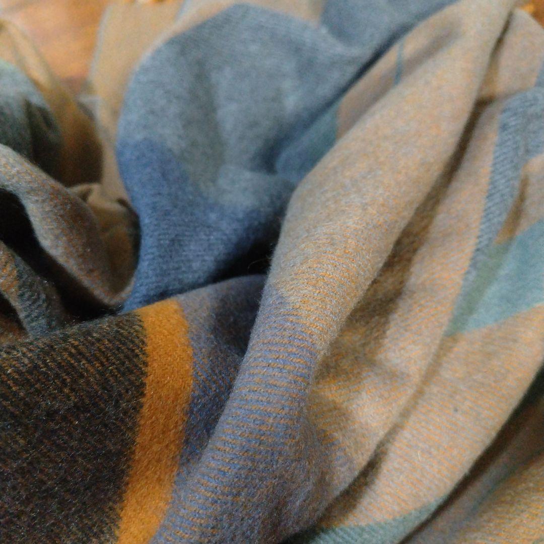 Cesare Gatti 極上ストール ブラウン系チェック マフラー カシミア