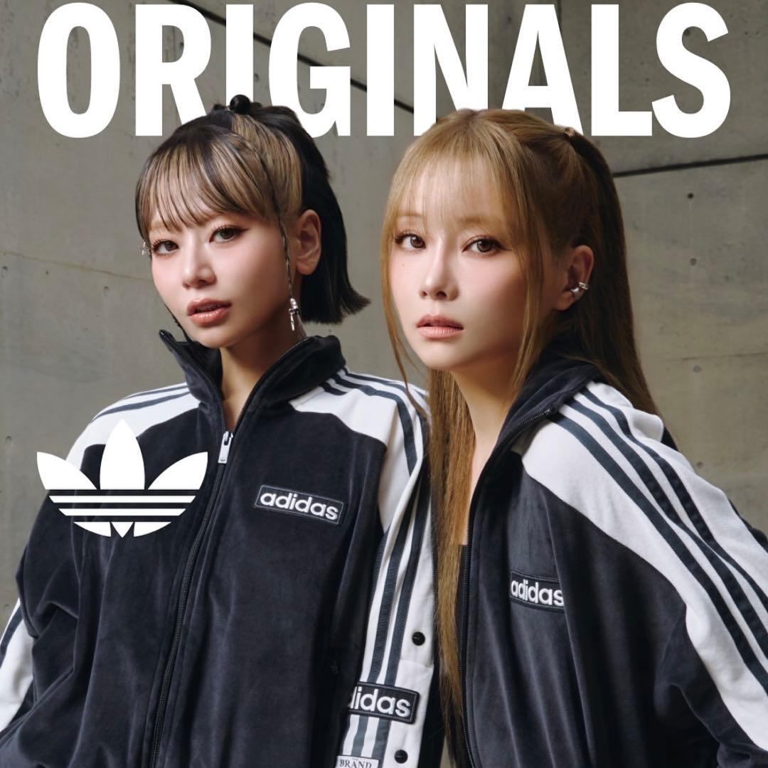 新品S⭐️adidasアディブレイク ベロア トラックトップ ブラック 重盛さと美