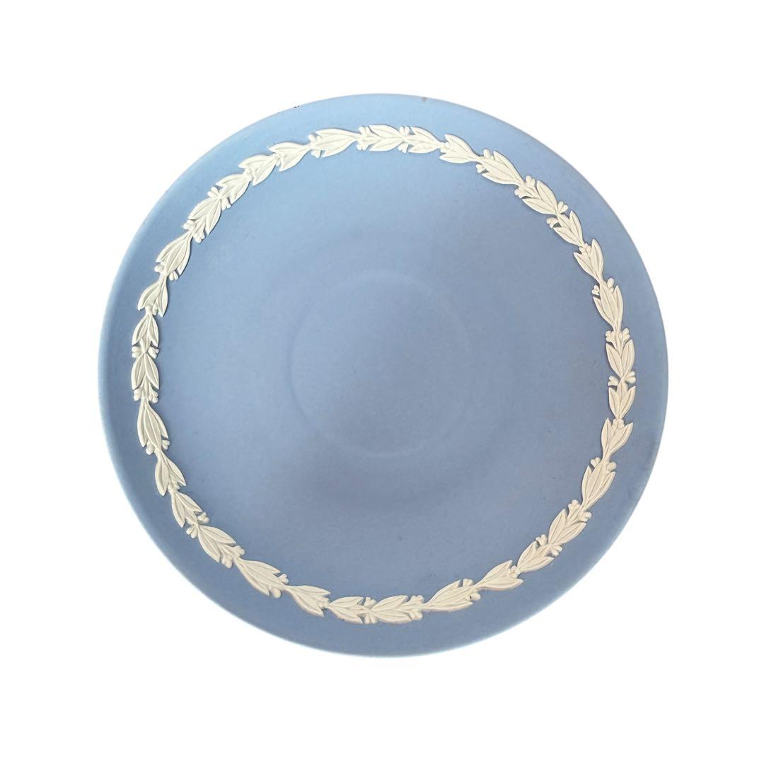 【希少/職人サイン】ウェッジウッド ジャスパー カップ＆ソーサー ブルー 金文字