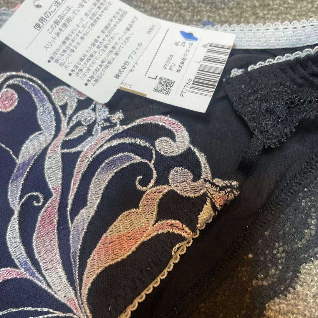 サルート 花柄刺繍 ブラジャーＦ70ショーツLサイズセット