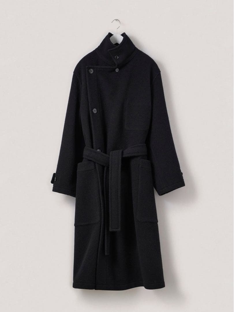 LEMAIRE　WRAP COAT　BLACK　CO184 LF615