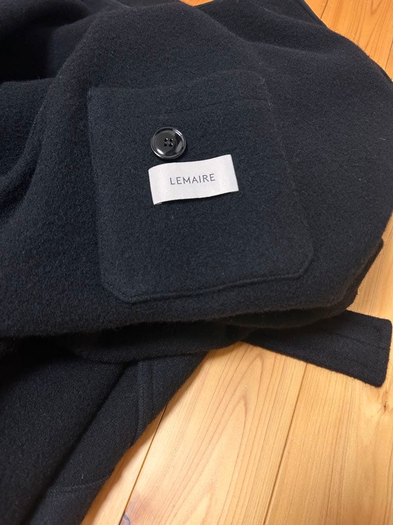 LEMAIRE　WRAP COAT　BLACK　CO184 LF615