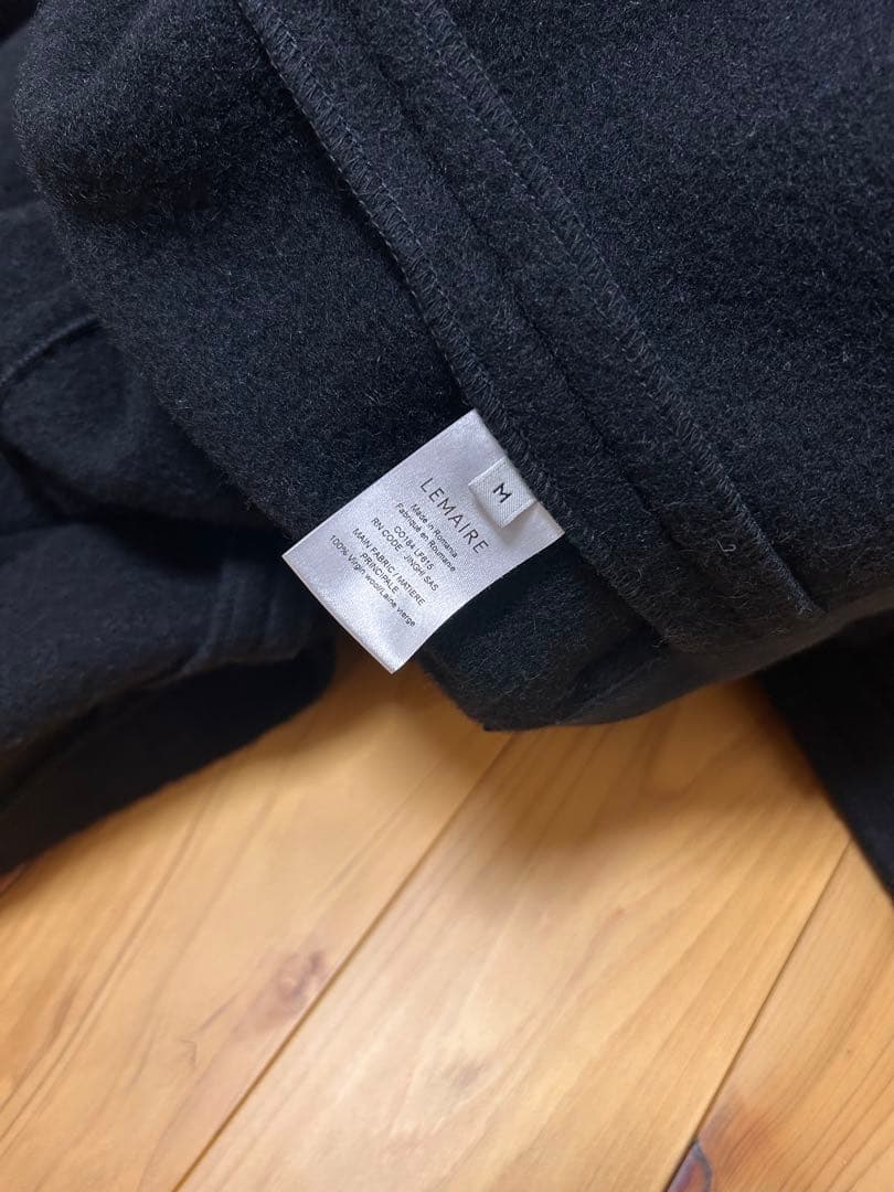 LEMAIRE　WRAP COAT　BLACK　CO184 LF615