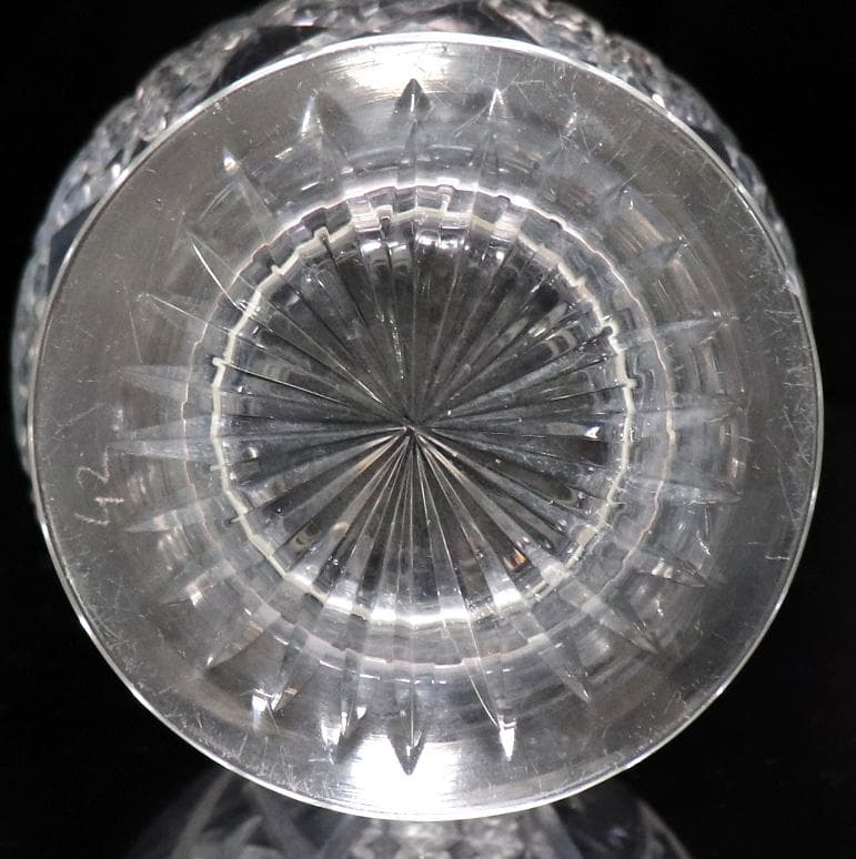 オールド・バカラ 希少廃盤 エプロン 大型デカンタ 40cm 切子 デキャンタ