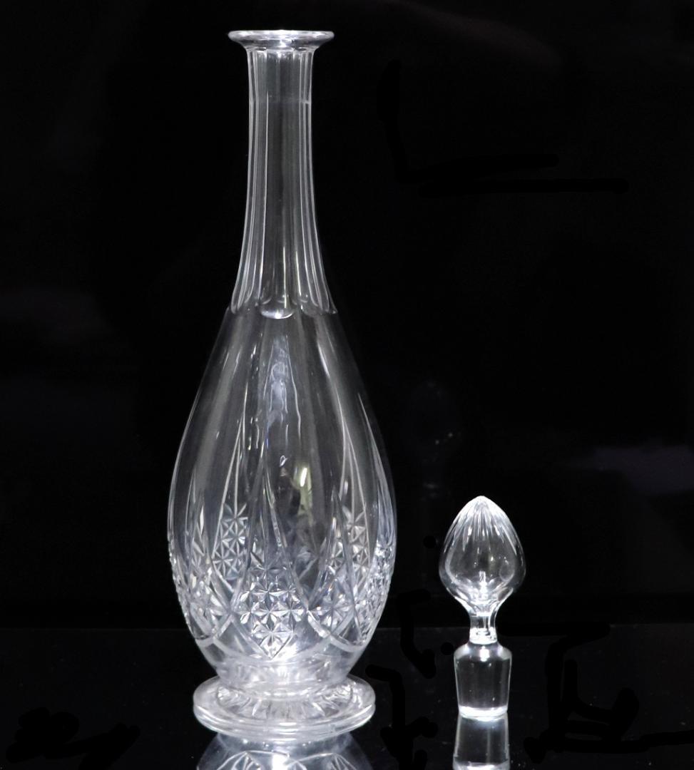 オールド・バカラ 希少廃盤 エプロン 大型デカンタ 40cm 切子 デキャンタ