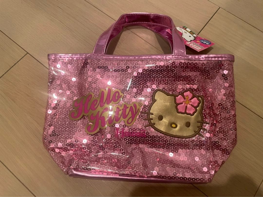 本日価格　レア　新品タグ付き　ガングロハローキティ　スパンコール ハンドバッグ