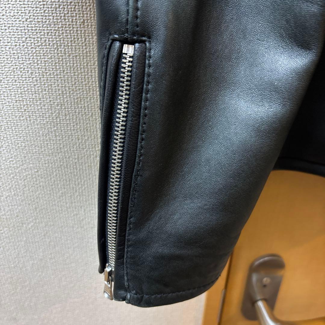 羊革 BEAUTY&YOUTH シングルライダース ブラック XL