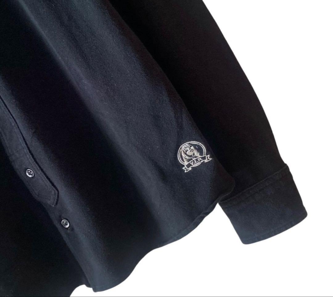 希少‼︎ HYSTERIC GLAMOUR 長袖シャツ ブラック L ロゴ刺繍