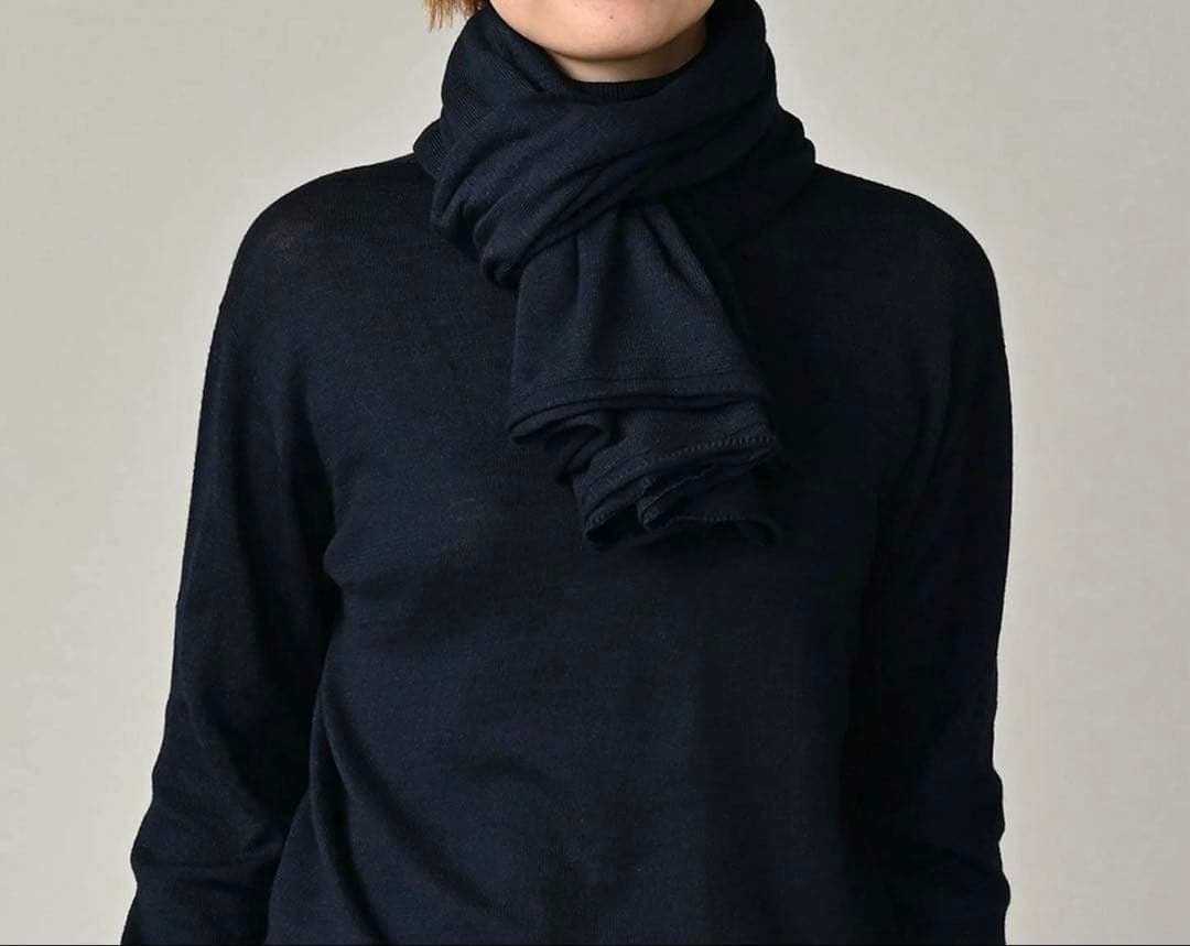 未使用⭐︎45R 超ガーゼのマフラー(インディゴ)