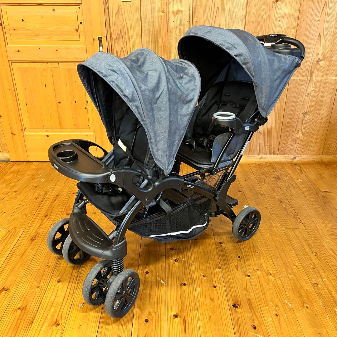 KATOJIベビーカー 二人でゴーDX（デニム）