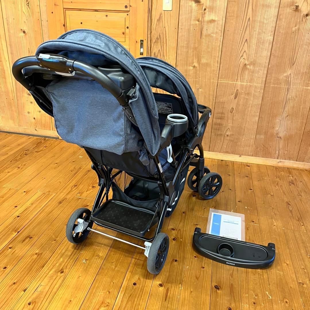 KATOJIベビーカー 二人でゴーDX（デニム）