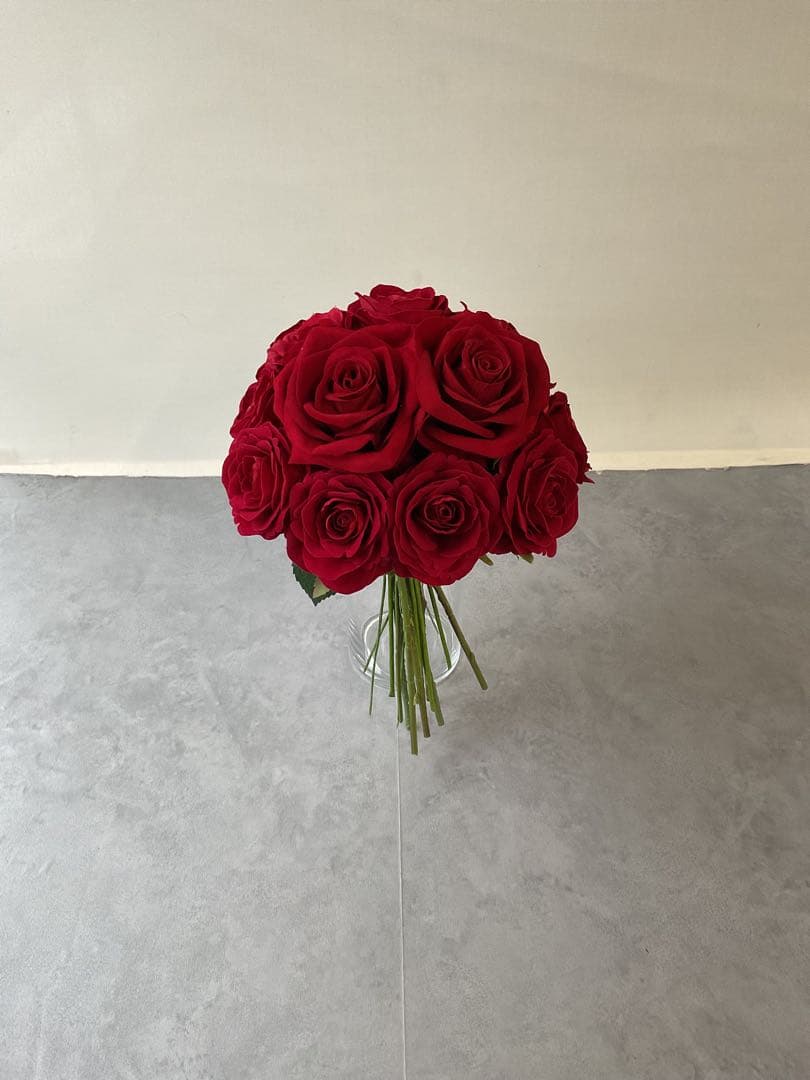 赤い薔薇　ブーケ＆ブートニア　バラ造花