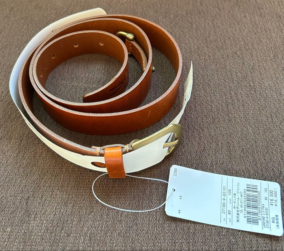DENHAM レザーベルト新品16500円 タグ付 サイズ: 105/42