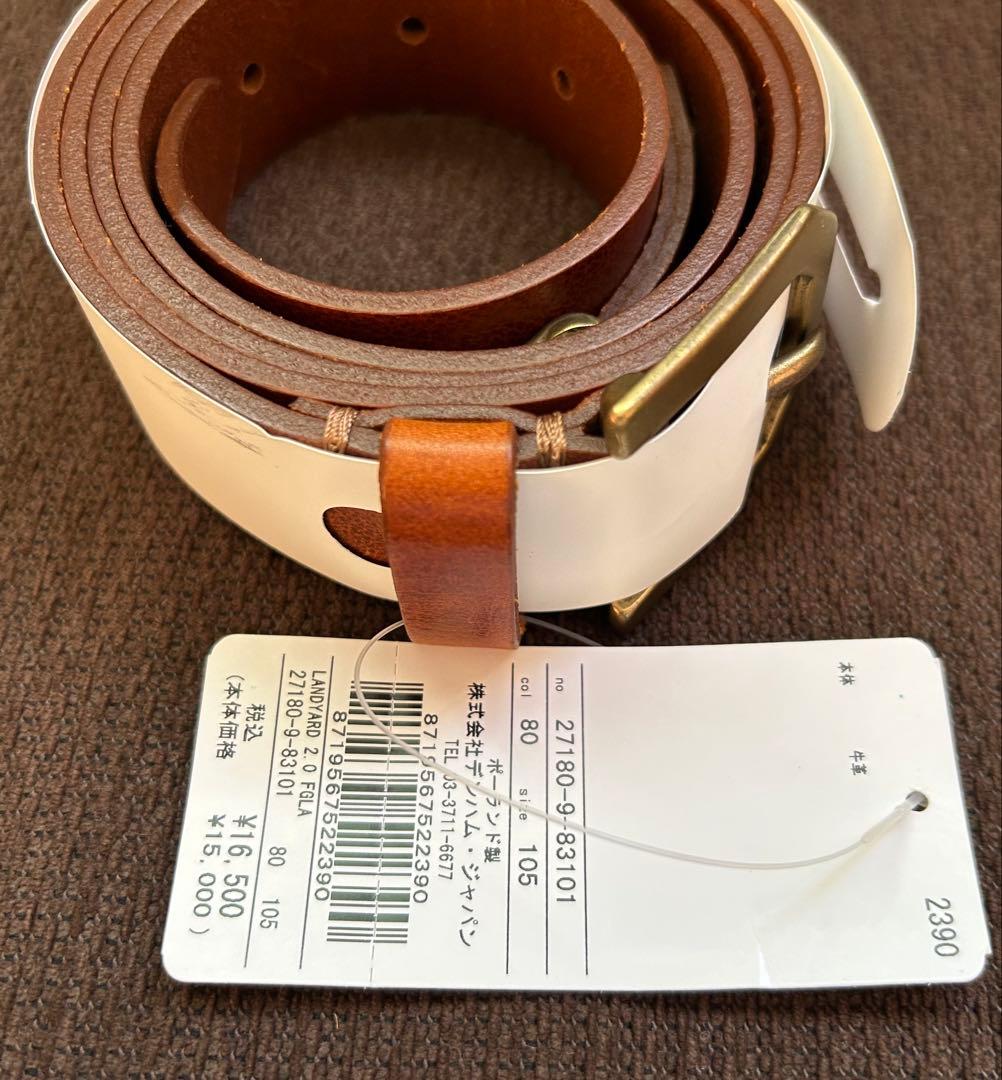 DENHAM レザーベルト新品16500円 タグ付 サイズ: 105/42