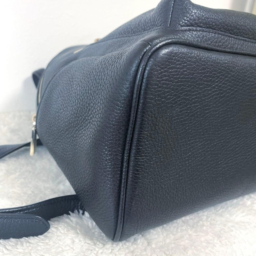 kate spade ケイトスペード レザー リュック ブラック ロゴ金具