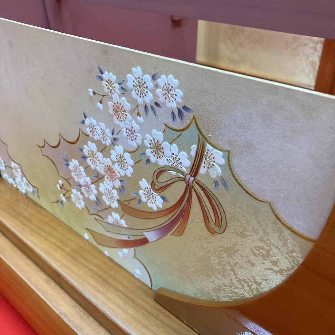 新B2 訳あり特価！豪華な三段飾り　雛人形三段台と屏風　台巾90㎝　ひな人形