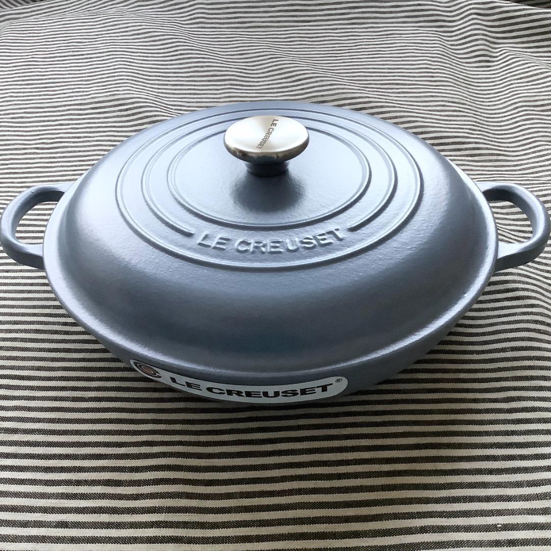 専用 ちょい傷ありルクルーゼ ビュッフェキャセロール 26 ミネラルブルー色