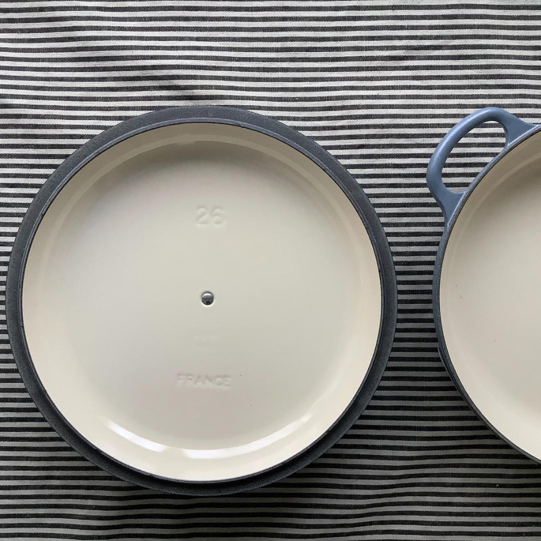 専用 ちょい傷ありルクルーゼ ビュッフェキャセロール 26 ミネラルブルー色