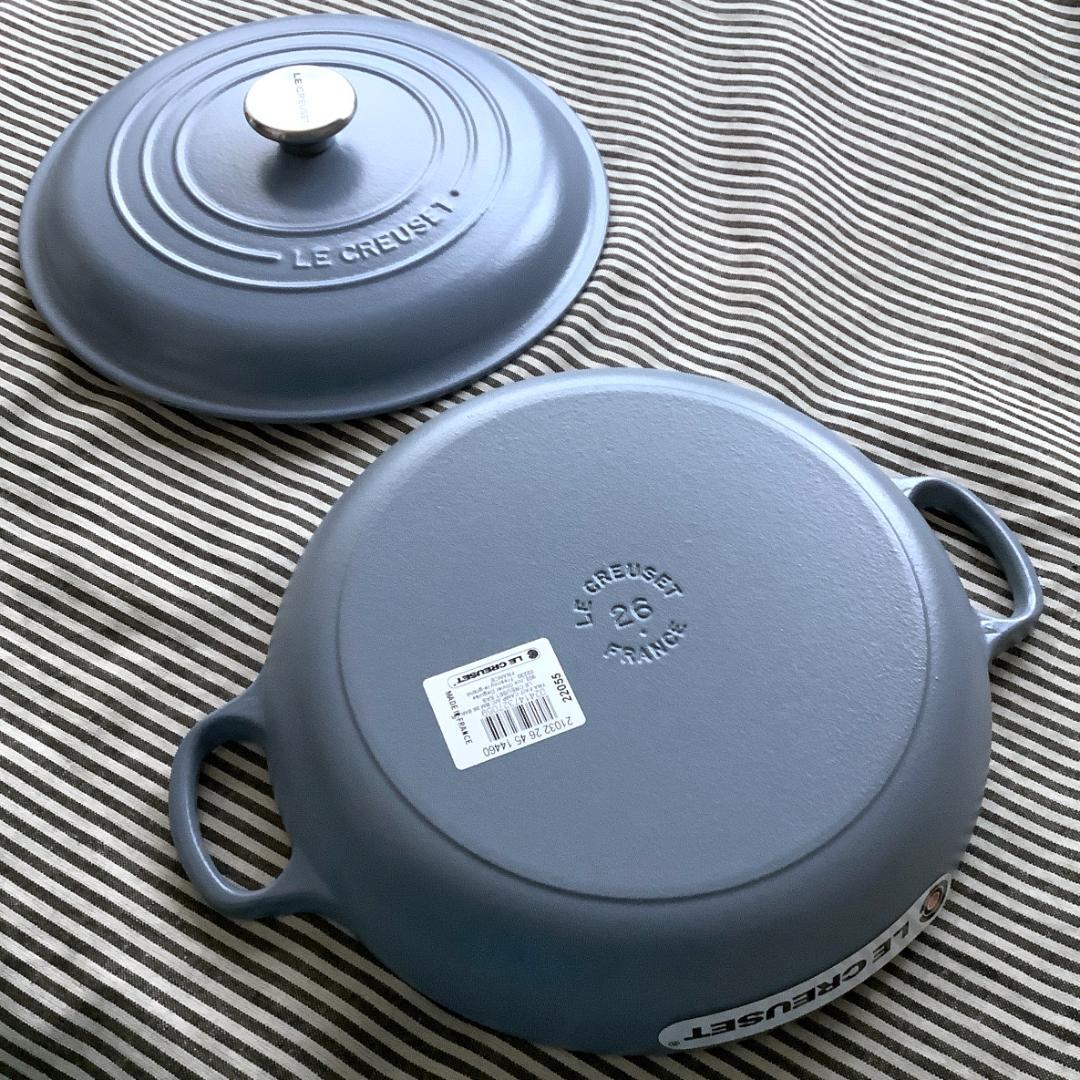 専用 ちょい傷ありルクルーゼ ビュッフェキャセロール 26 ミネラルブルー色