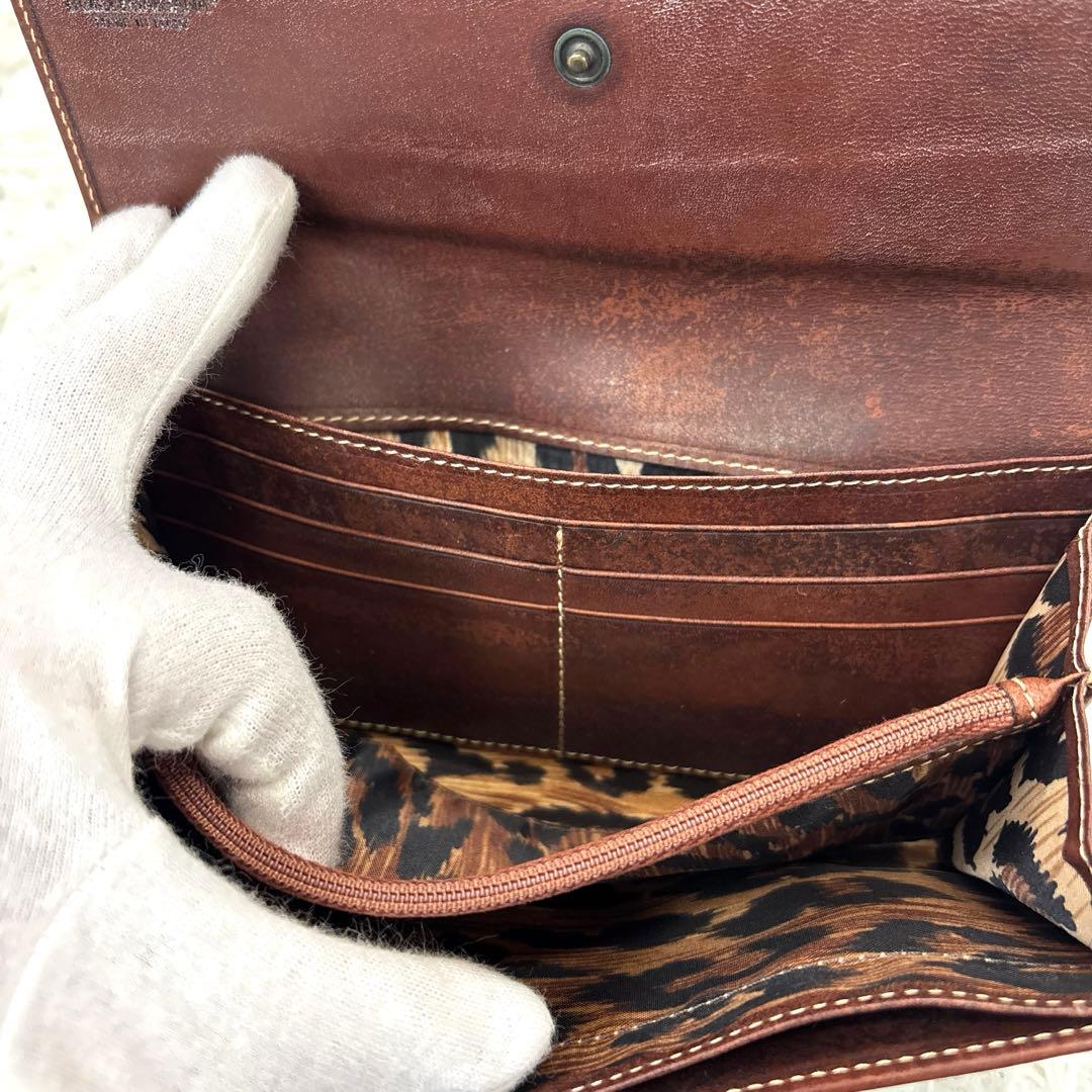 ドルチェ&ガッバーナ 長財布 豹柄 レザー ヴィンテージ加工 新品タグ付