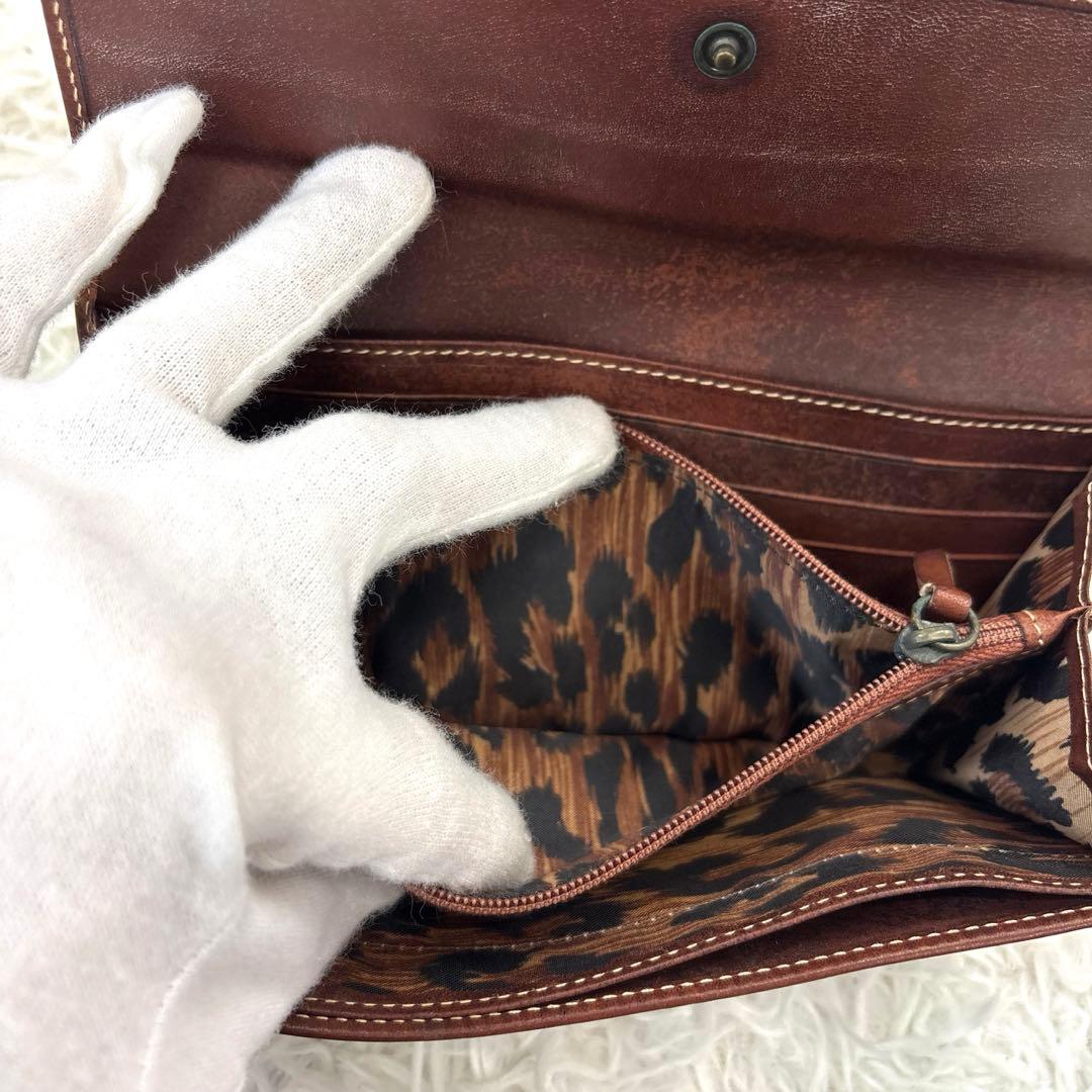 ドルチェ&ガッバーナ 長財布 豹柄 レザー ヴィンテージ加工 新品タグ付