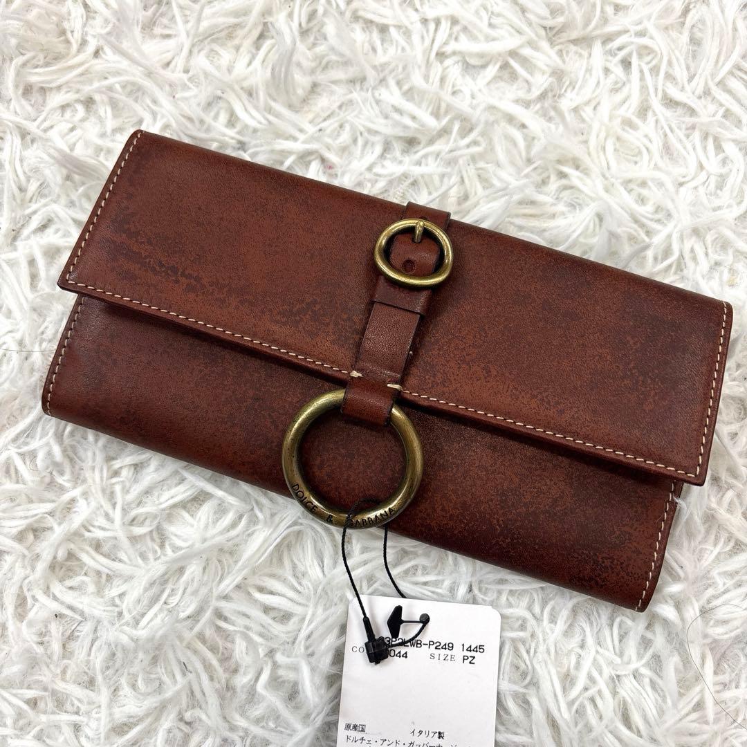 ドルチェ&ガッバーナ 長財布 豹柄 レザー ヴィンテージ加工 新品タグ付