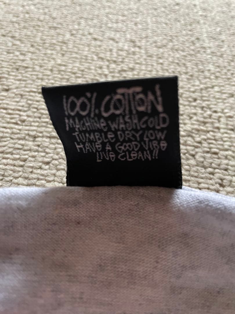 80's old Stussy スプレー缶 グレー ロングスリーブTシャツ