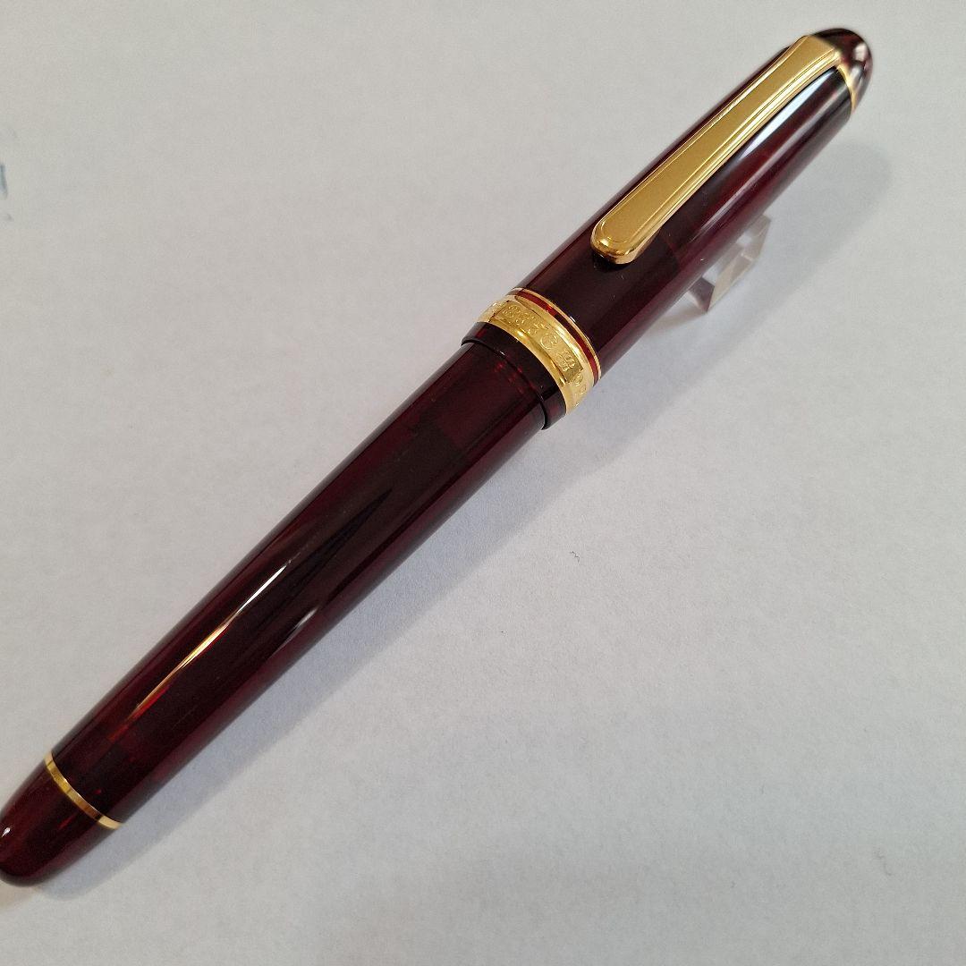 インク出ません 14金 細字 万年筆 ブルゴーニュ