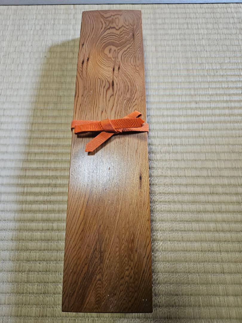 屋久杉 短冊入れ 反り箱木製