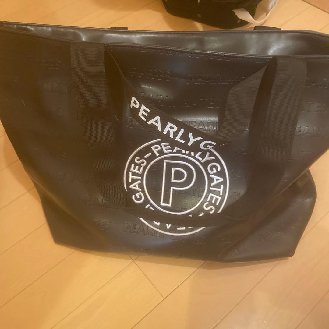PEARLY GATES ブラックナイロンバッグ