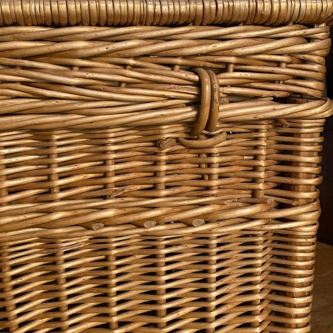 【送料込み】希少 キャトル・セゾン フランス柳 トランク バスケット