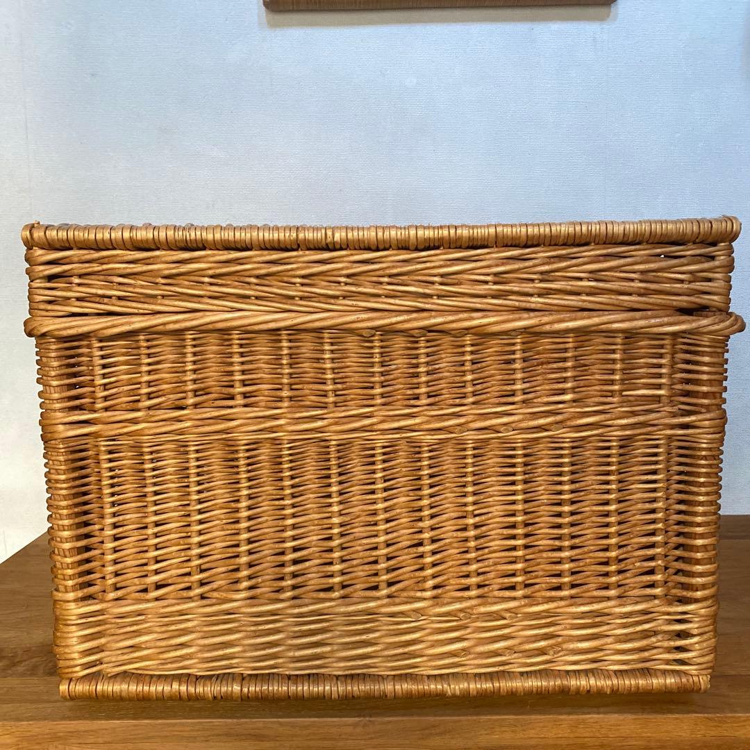 【送料込み】希少 キャトル・セゾン フランス柳 トランク バスケット
