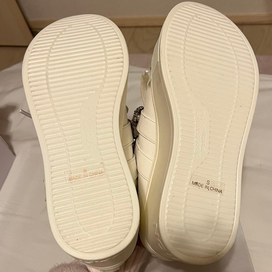 michellMacaron ミシェルマカロン 厚底ビジュースニーカー Sサイズ