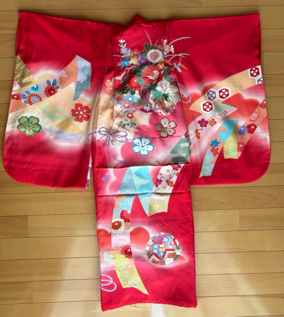 七五三　お着物　被布　草履　巾着　セット