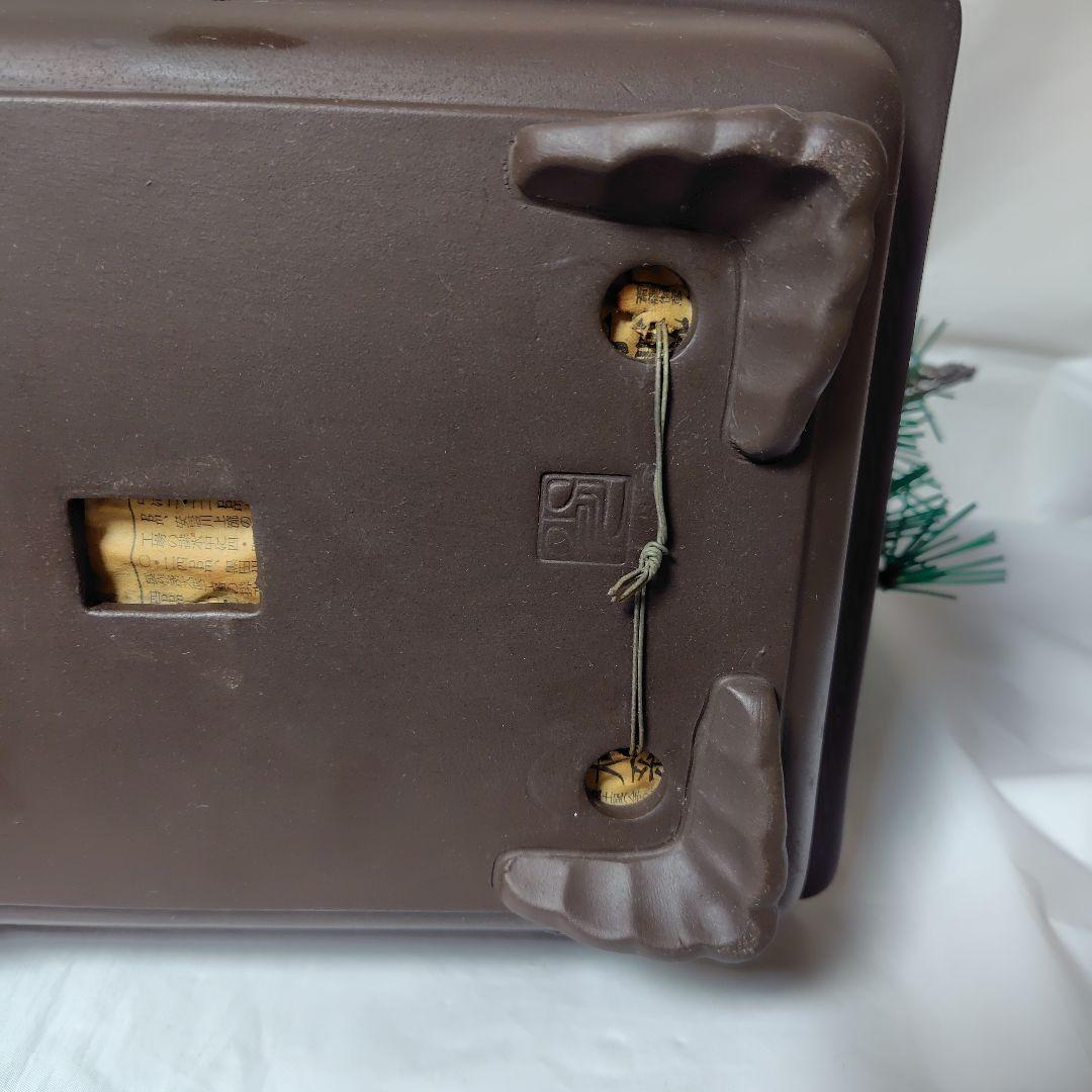 松の人工盆栽【ヴィンテージ】化粧砂付き！鶴・亀【ジャンク品/未清掃】昭和レトロ