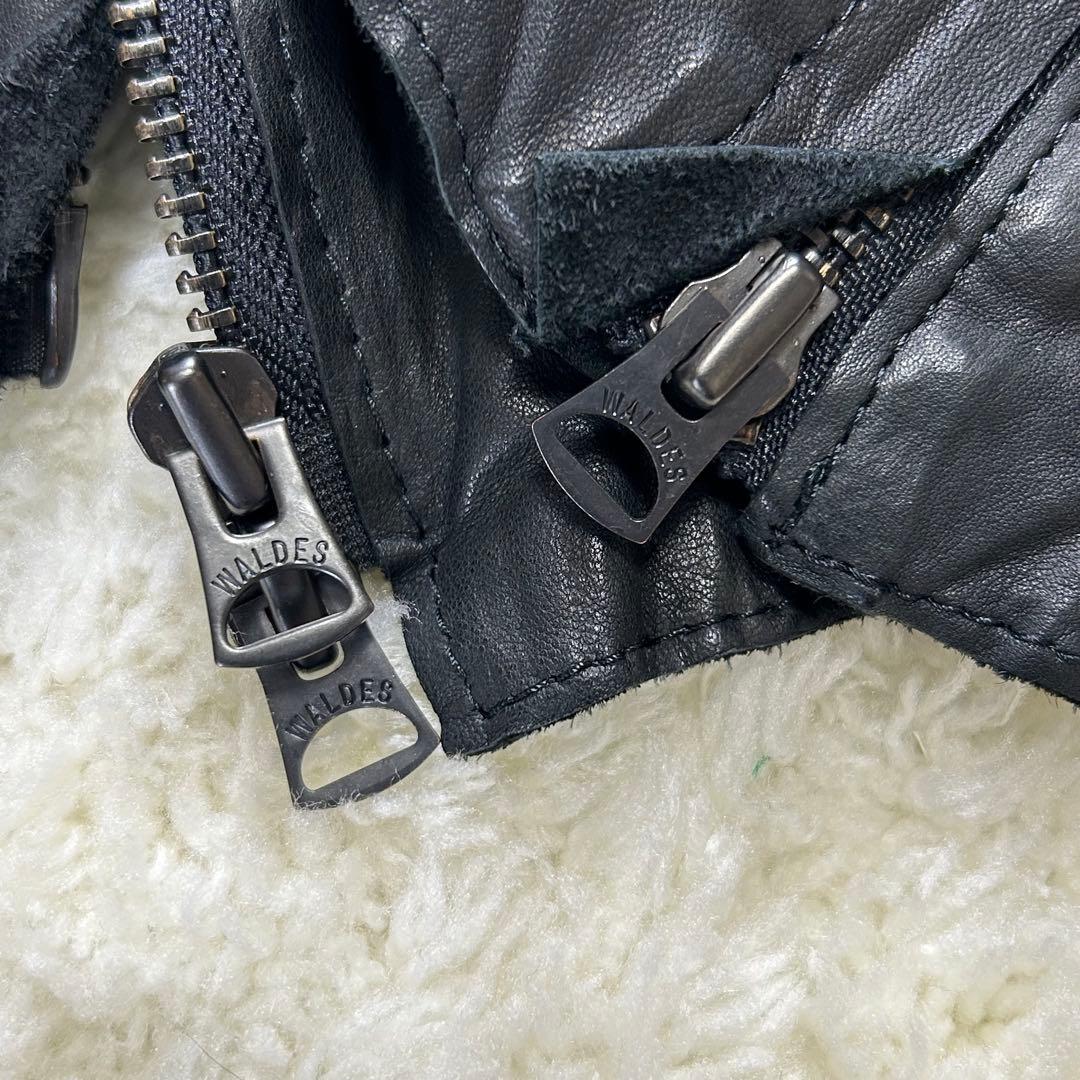 未使用品✨sisii ウォッシャブル レザー　ライダース ジャケット　黒