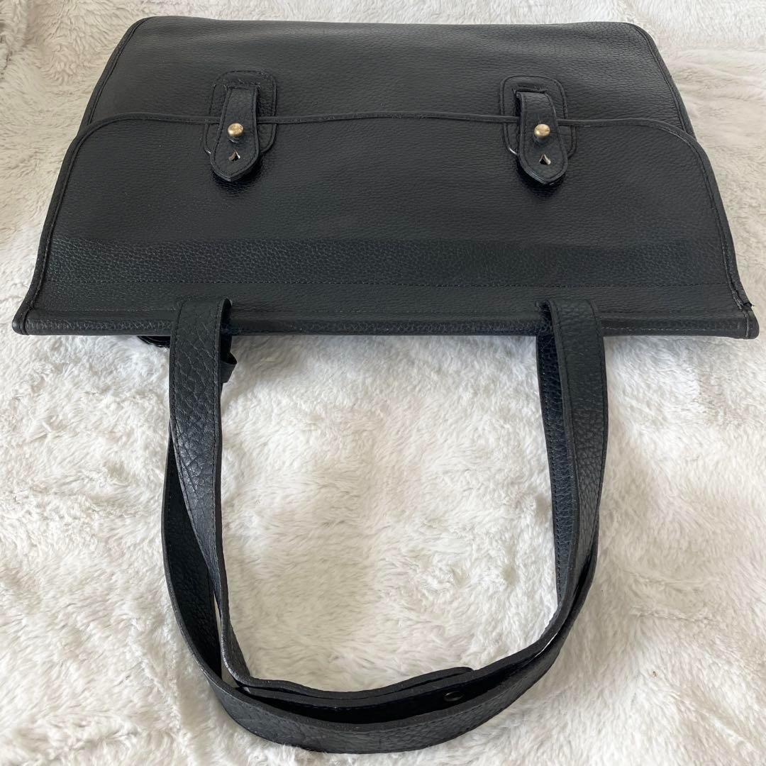 ポロラルフローレン シボレザー トート ビジネスバッグ ブラック