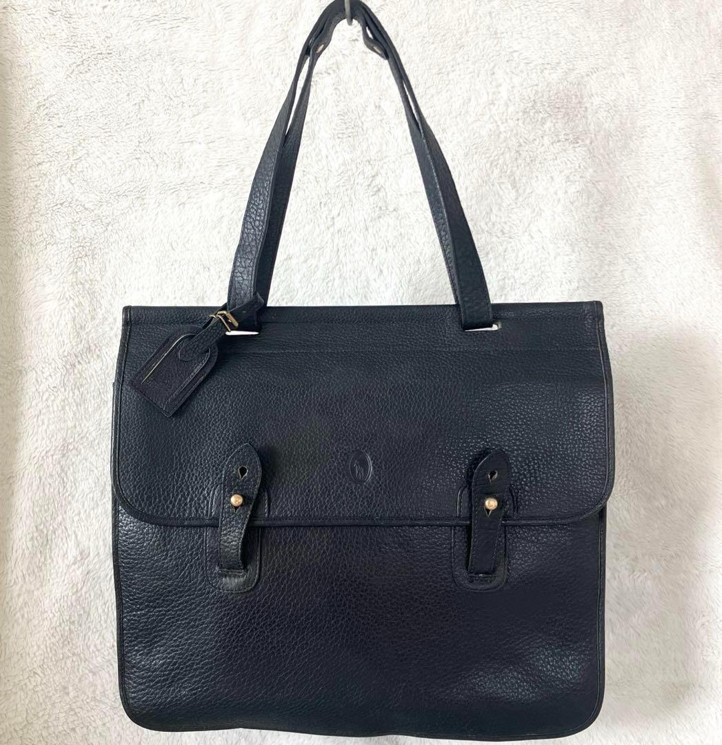 ポロラルフローレン シボレザー トート ビジネスバッグ ブラック