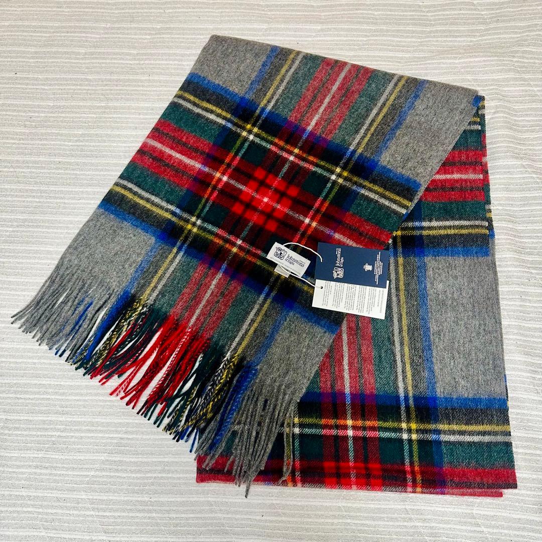 コ*ン様 ジョンストンズ カシミア 大判ストール マフラー グレースチュワート