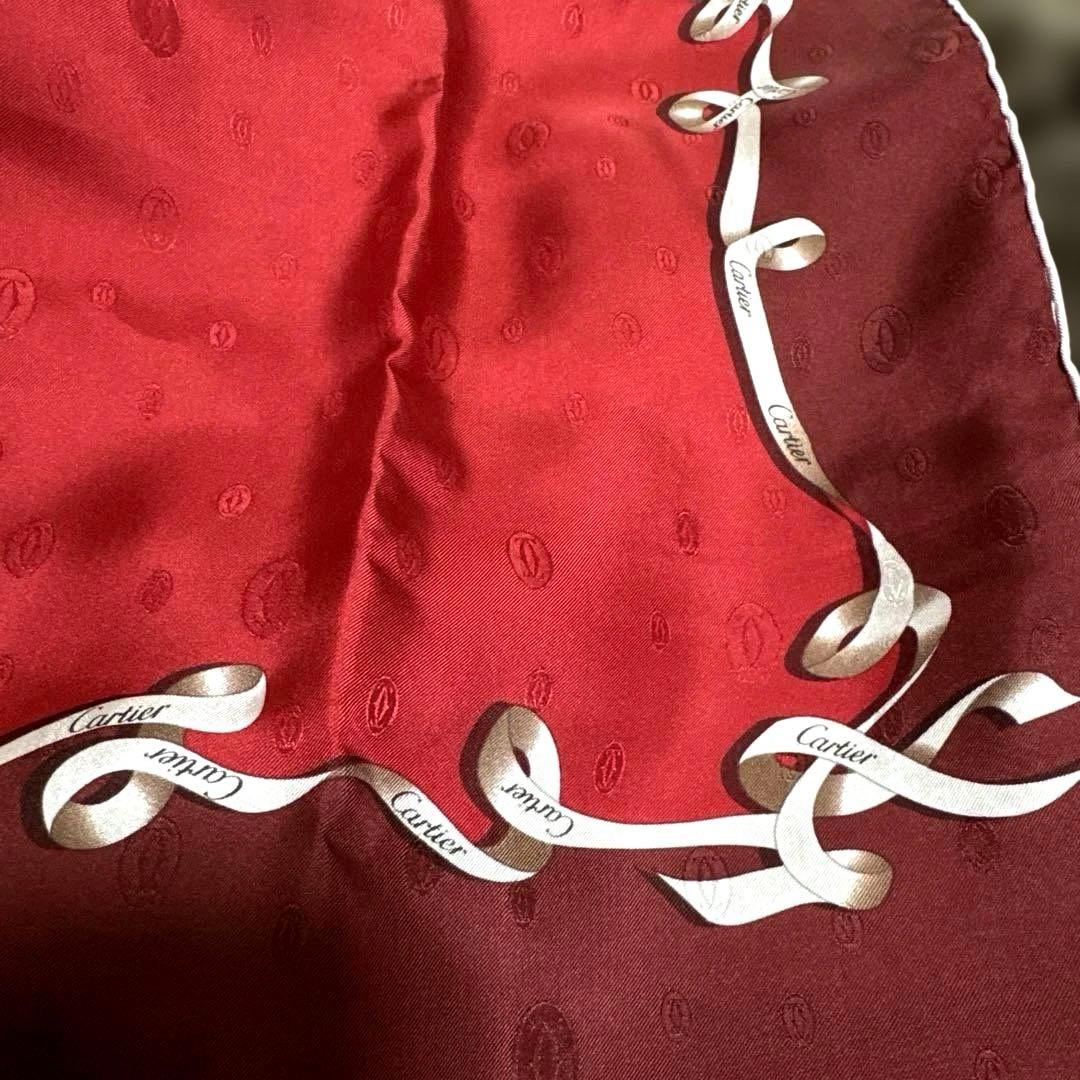 Cartier スカーフ　カルティエ　大判　シルク
