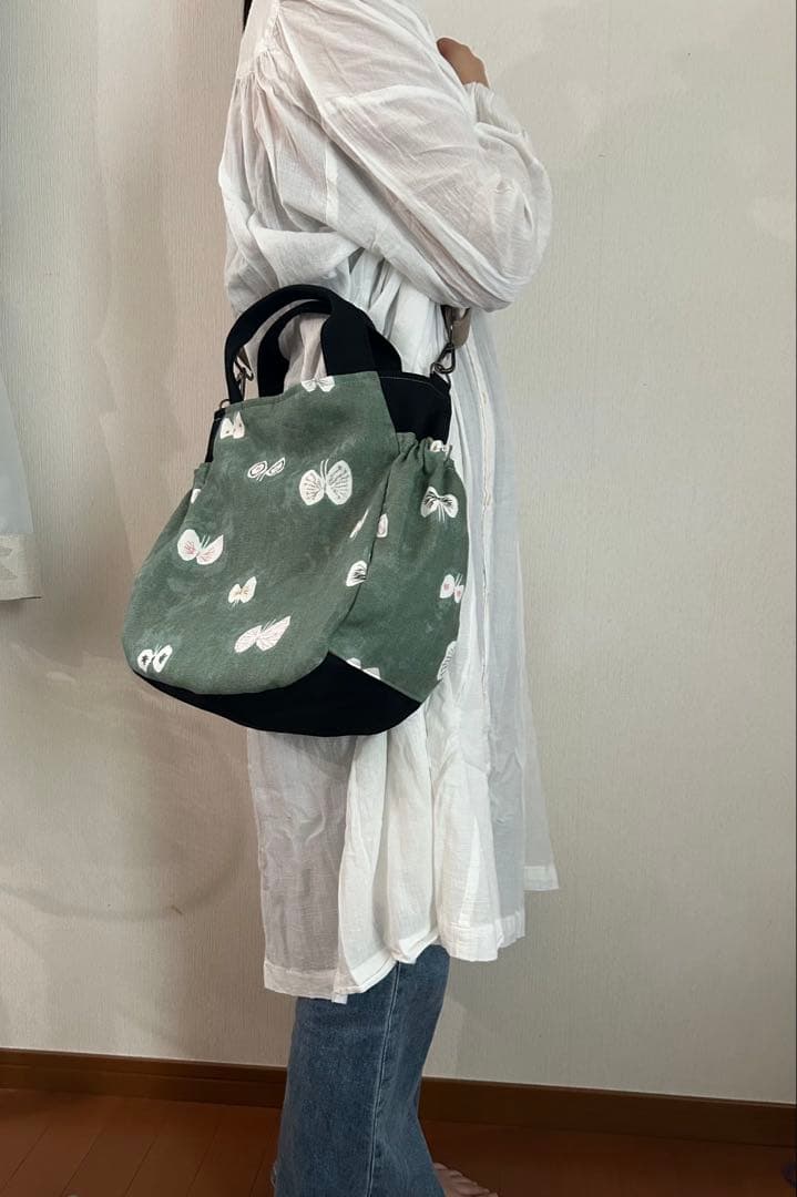 ミナペルホネン＊hanahaneギャザポケバッグ✂️ハンドメイド