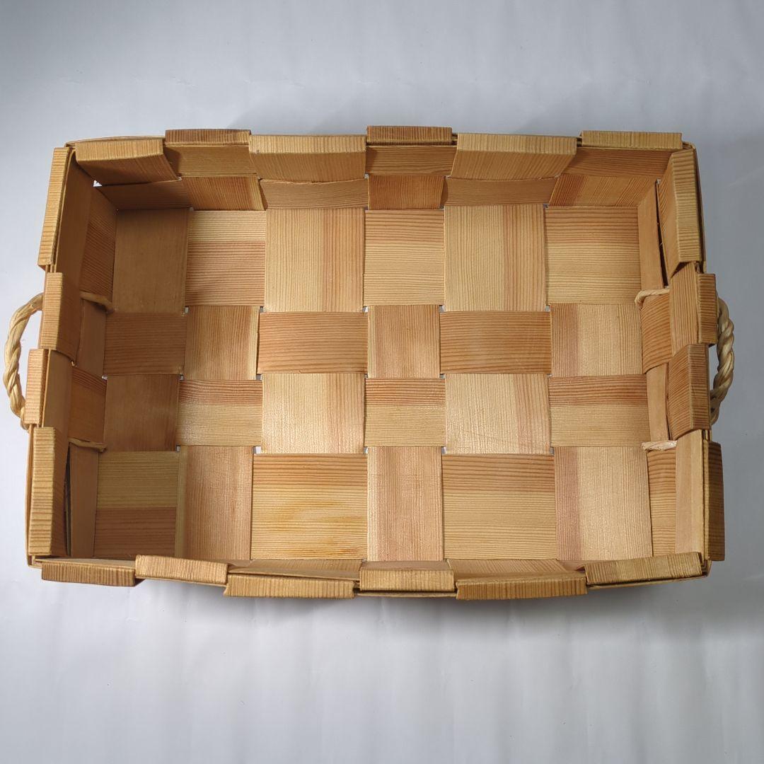 エストニア　浅い収納バスケット #カゴアミドリ #北欧