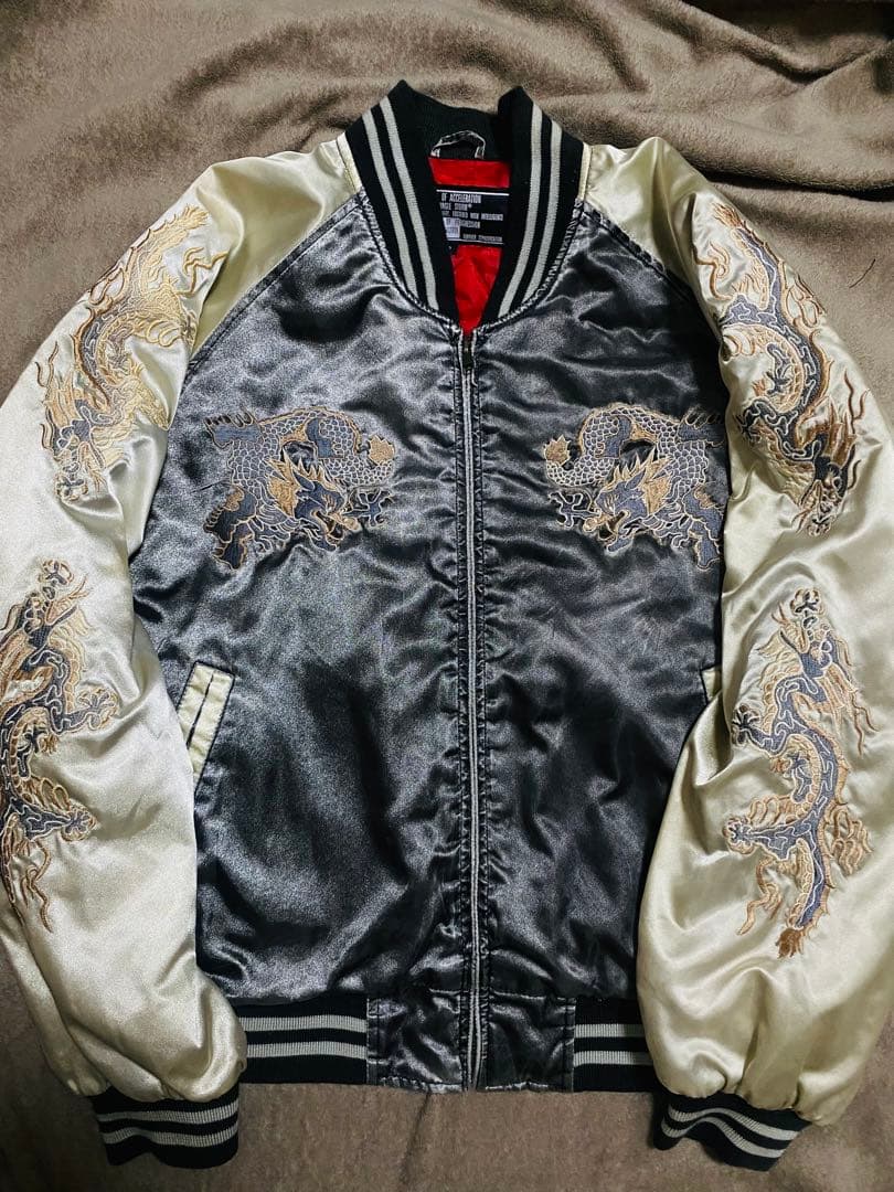 90s 龍 JUNGLE STORM 日本限定 スカジャン unisex サテン