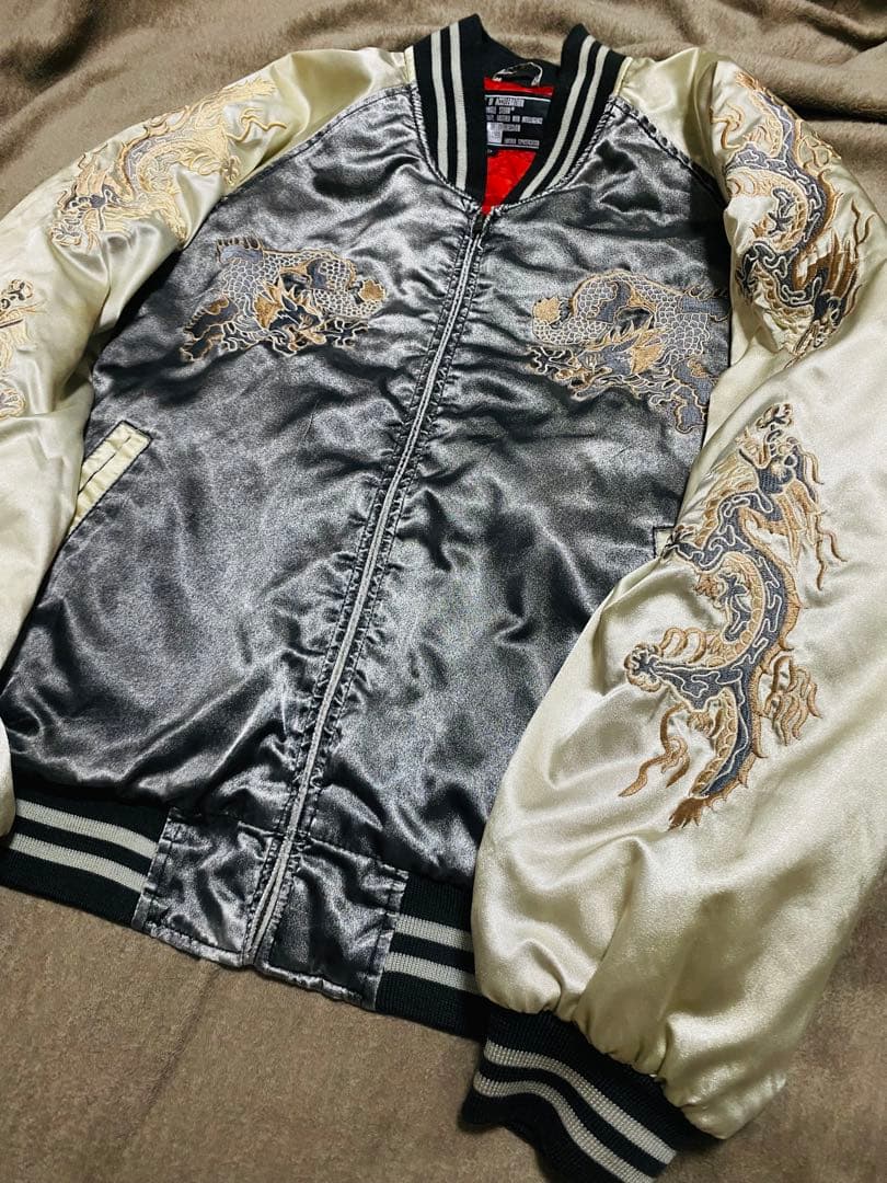 90s 龍 JUNGLE STORM 日本限定 スカジャン unisex サテン