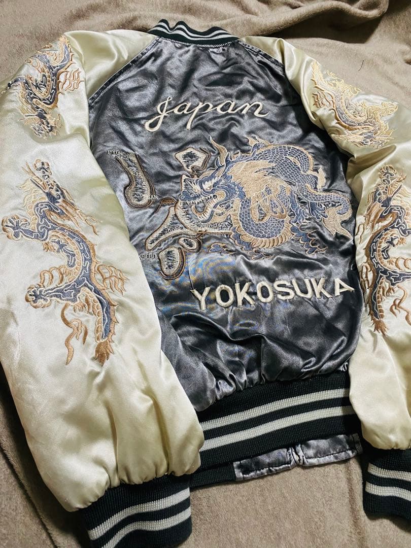 90s 龍 JUNGLE STORM 日本限定 スカジャン unisex サテン
